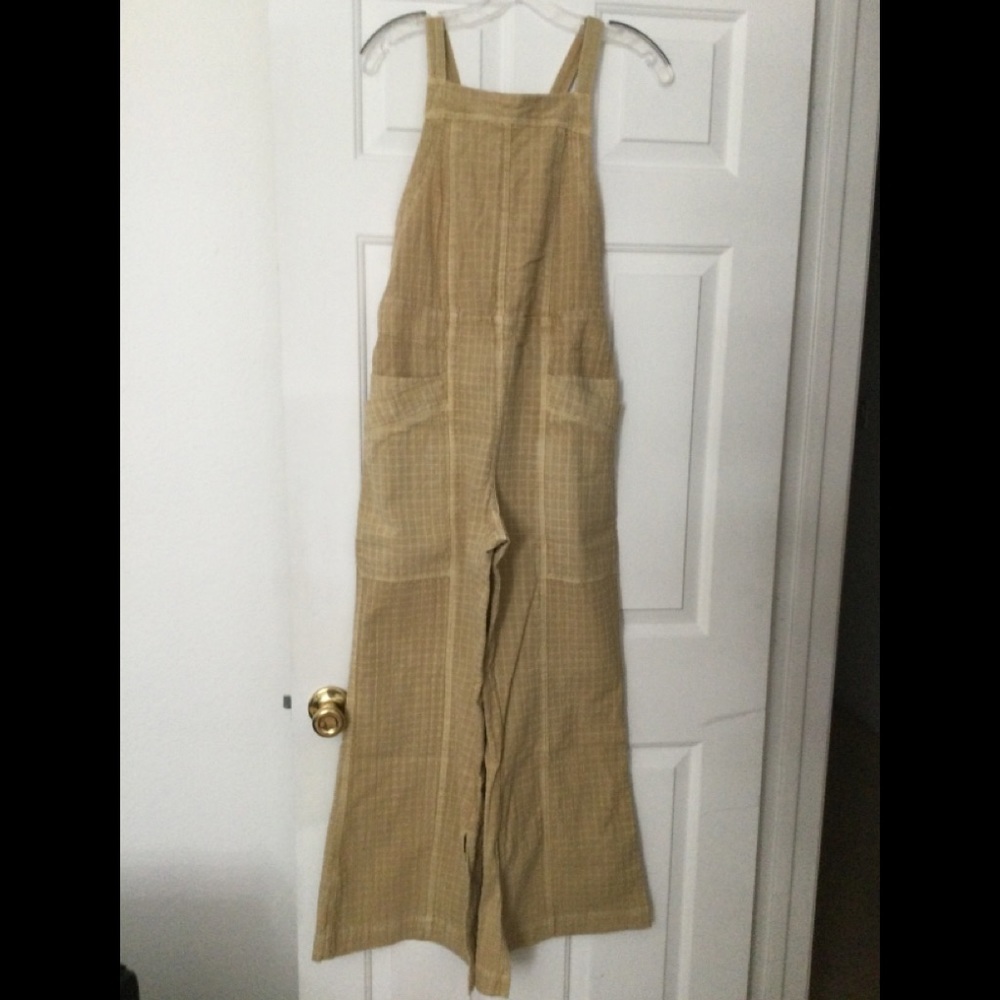 FREE PEOPLE SAVANNAH ONE PIECE FLARE LEG OVERALLS JUMPSUIT XS NEW
